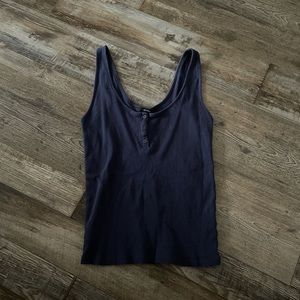 Forever 21 Navy Blue button tank top. Small